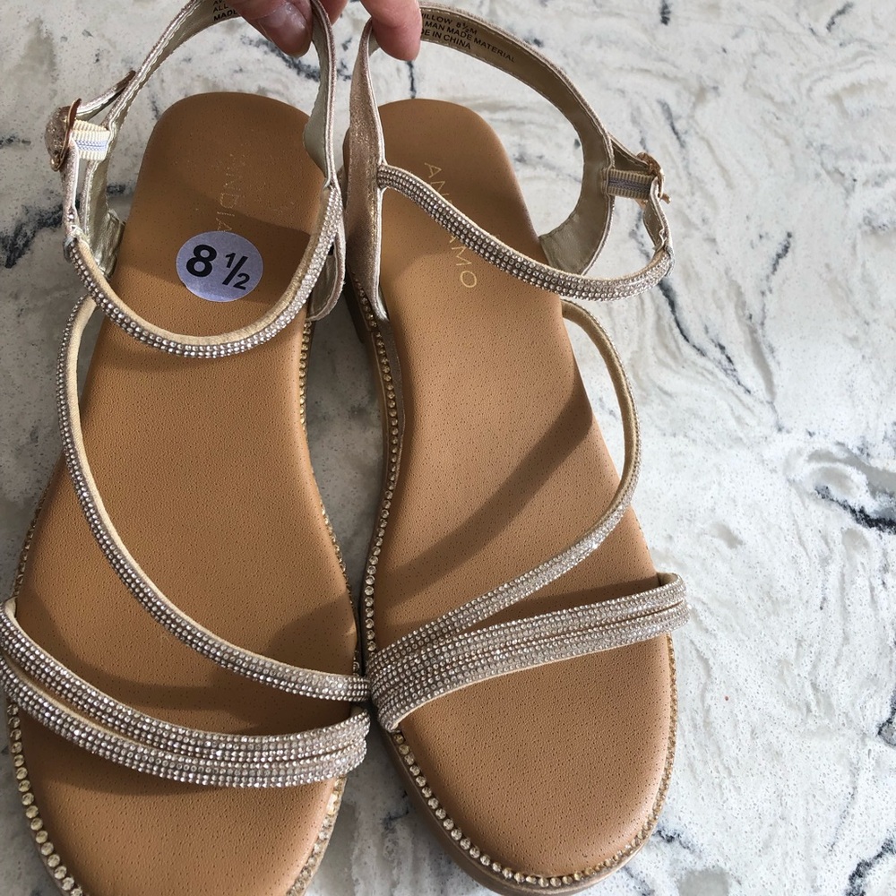 Andiamo Women's Gold Strappy Sandals